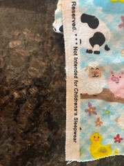 Hobby Lobby Farm Barn Barnyard Cotton Fabric Flannel 44″ X 53″ Cows Pigs Ducks