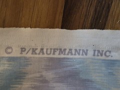 P. Kaufmann Fabric Watercolor Effect 2 YDs x 54 IN Pink Blue Yellow Preshrunk