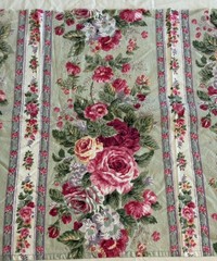 Heavy/Medium 100% Cotton Cabbage Rose fabric 57” Long , 17” Wide From Tablecloth