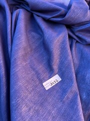 RAW SILK TUSSAH/ DARK BLUE, 54-55″ WIDE, BY THE YARD.