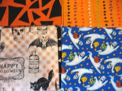 Fat Quarters FQ cotton bundle of 6 lot HALLOWEEN NOVELTY PRINTS 18X22″ pressed A