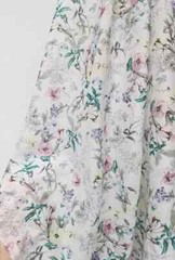 53”Wide By Yard Floral Mulberry Silk Cotton Gauze Shirt Fabric Lining Natural