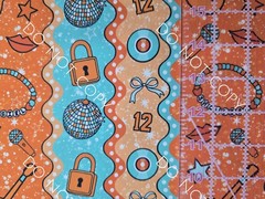 Custom 100% Cotton Woven Fabric Taylor Swift Singer Showgirl Stripes 1/4 Yard