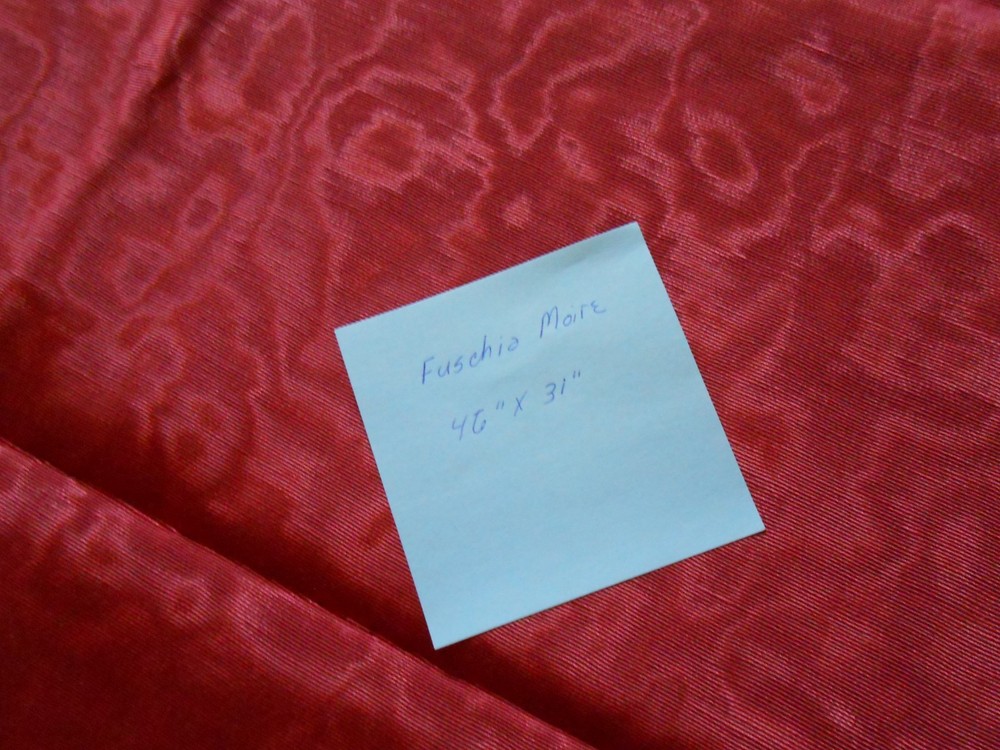 Dark Fuchsia Moire Satin Viscose Fabric – 46″ x 31″