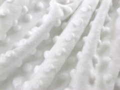 WHITE MINKY CUDDLE DIMPLE DOT PLUSH KNIT SEW QUILT CRAFT FABRIC BTY & PRECUTS