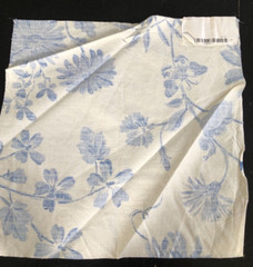 JANE CHURCHILL Silverley in Blue 17 x 17 1/2″ Cotton Blend Fabric Sample