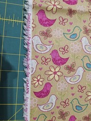 DESTASH Birds Flowers Butterflies Cotton Fabric Multicolor 2 yd x 44″