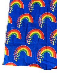 Princess Fabrics Inc #171 Rainbows & Hearts Cotton Fabric 74” See Pictures LGBTQ