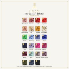 Silky Sateen Fabric by the Yard — Lightweight, 58″ Wide, 23 Colors