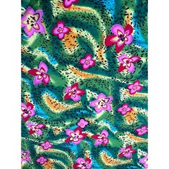 VINTAGE Fabric Animal Print Cheetah Pink Tropical Flowers Cotton BTHY Retro NOS