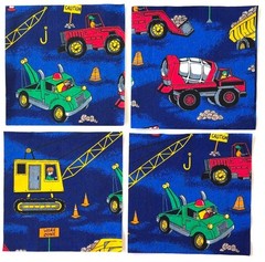 Fabric Squares – Bob the Builder and Construction 6.5 x 6.5 and Strips 54″ x 5″