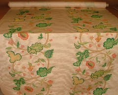 Marvic Textiles Watered Silk Moire Floral Curtain Upholstery Cushion Fabric