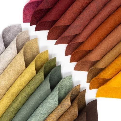 21 Felt Sheets Mix Color Fall Colors Collection Merino Wool Blend Felt Sheets