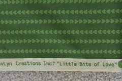 By 1/2 Yd, Green Heart-Stripes on Green Quilt Cotton, Avlyn/Smith/Milligan,P4474