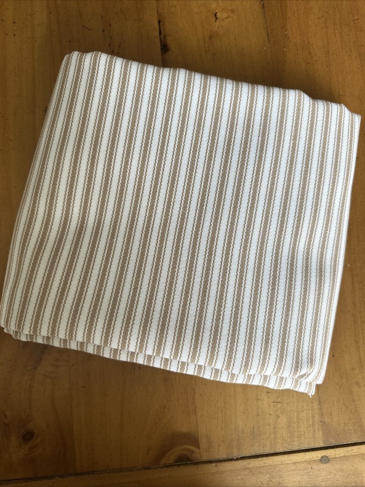 Bella-Dura | Outdoor Canvas | Ticking Stripe | LATTE BISQUE |
