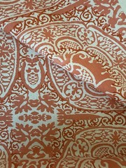Quadrille Veneto Terracotta 4 Yards Kiss Coated Fabric 302212F