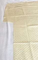 Vtg Yellow Rose TEXTURED Cotton Fabric 40-1/4×55-1/2″ KITTEN Buttons **READ**