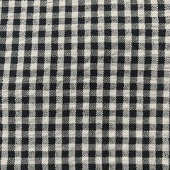 Vintage High End Black & White Gingham Seersucker Cotton Fabric 95×44”