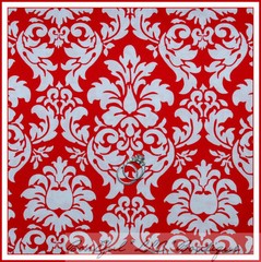 BonEful Fabric FQ Cotton Quilt Red White Heart Damask Flower Xmas Valentine Dot