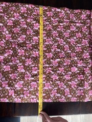 Tina Givens For Westminster Fibers #TG03 Hibiscus Pink And Brown Flowers 7 Yards