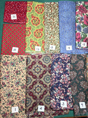 YOUR CHOICE: SCRAPS, FQs 1/4 Yds paisley floral calico cotton quilting Fabric