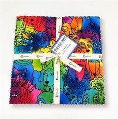 Laurel Burch***KINDRED CANINES*** LAYER CAKE ~ 42 Ten Inch Squares
