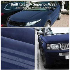 Blue Suede Car Wrap 12×60 Interior Door Panel Seat Side Bolster Premium Fabric