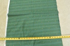 By 1/2 Yd, Tiny Hearts on Green & Blue Striped Cotton/Avlyn/Possibilities,P8203