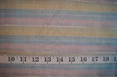 3 Yards Pink Blue Yellow Stripes with Emboridered Lines Sheer Fabric 111″ X 44″
