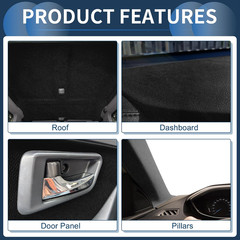 Headliner Fabric 54″ l x 60″ W for Car Truck RV SUV Automotive Interior Trim DIY