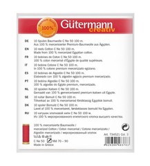 Gutermann 734521-3 Thread Set Natural Cotton 50 100m/10 reels, Col 2 Assorted