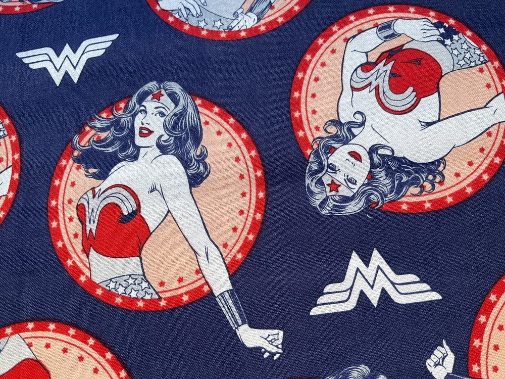 Cotton Fabric Wonder Woman 43”x 39” By DC Comics 2017s