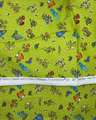 Green Gardening Fabric QT Express Nancy Smith Lynda Milligan Cotton 44″ 2.5 Yard
