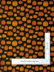 Pumpkin Fabric Rustic Fall Autumn Primitive Pumpkins Cotton Benartex By The Yard