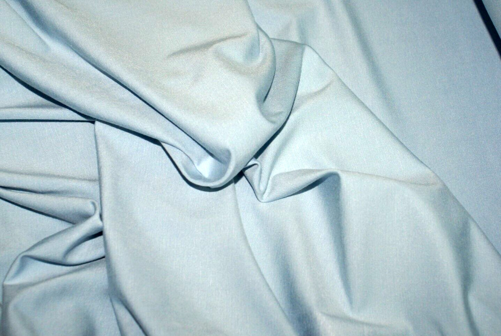 5m Lots – BABY BLUE Viscose Elastane Jersey Fabric, Excellent Stretch, Fine Rib