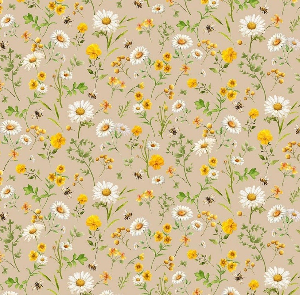 Timeless Treasures You Are My Sunshine Daisy Flowers Cotton Fabric by the Yard