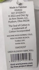 NEW Jo-Ann Quilting Cotton Fabric Roll – 20 2.5″ x 42″ Strips – Green Blender