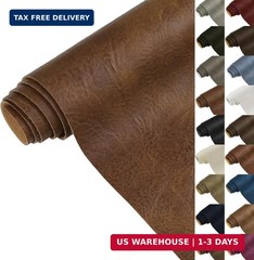 Faux Leather 1.0mm Upholstery Fabric by the Yard 55×36 Inch Yellow Brown | PU Wa