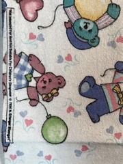 Fabric RARE VTG 90s N Erlanger Blumgart Bears with Balloons Cotton Flannel 36×44
