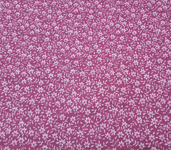 Ozark Calicos BTY Fabri-Quilt Ivory Floral on Mauve Pink