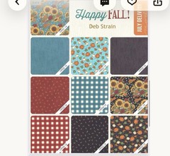 NIP Happy Fall Deb Strain Moda 19950AB Fat Quarter Bundle + Panel (22) RARE