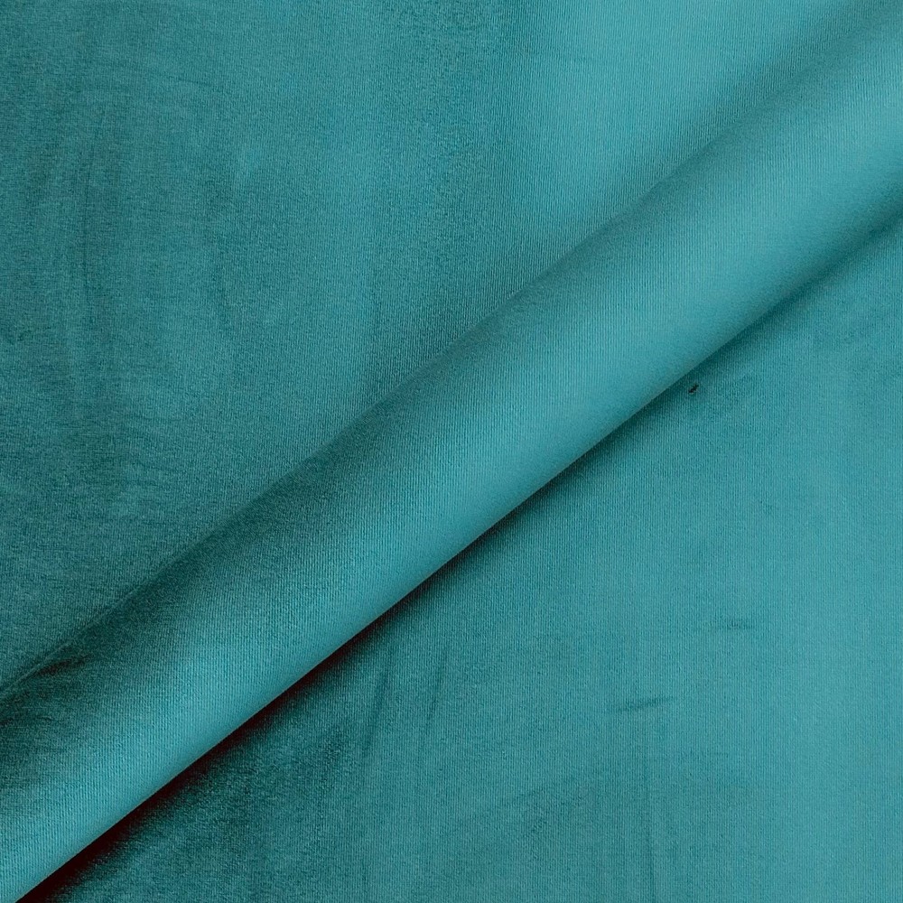 Teal Modern Solid Velvet Fabric 54″