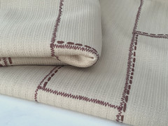 BEIGE JERSEY 60s INSPIRED ABSTRACT CHECK COTTON BLENDMADE IN ITALY FOR GUCCI A8