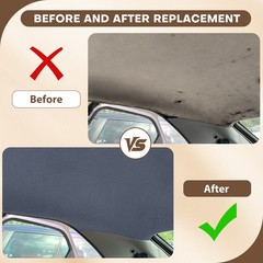 1/8″ Foam Backed Suede Headliner Fabric 60″W Car Roof Repair Upholstery Material