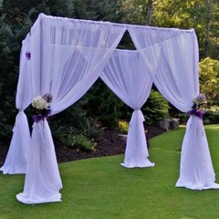 Sheer Voile Chiffon fabric is a 118″ wide width for curtains and event decoratio