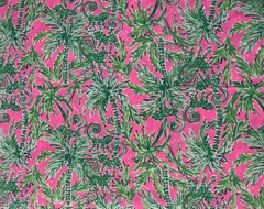 Lilly Pulitzer Cotton Poplin Fabric Prosecco Pink Hangin Around 1YD 36″ X 57″