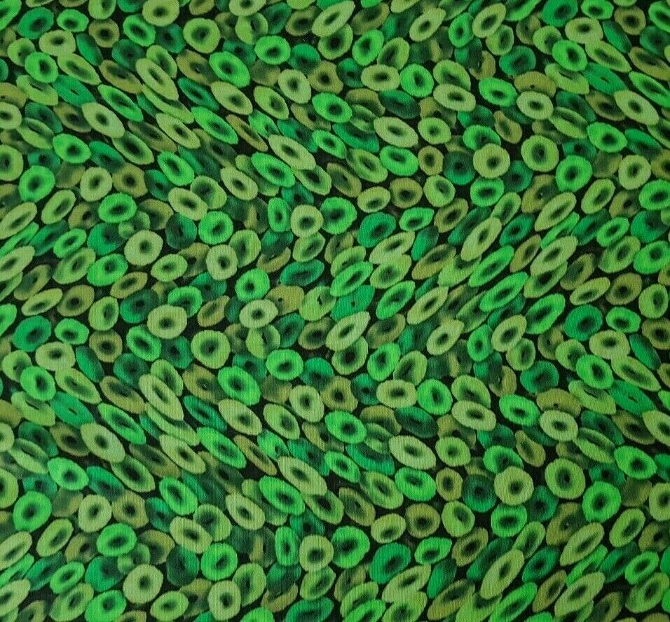 Floral Fantasia BTY P&B Textiles Tonal Green Black