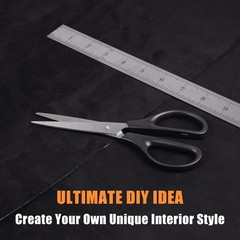 Microfiber Black Suede Fabric Wrap for Car Interior 17in x 70in Self Adhesive