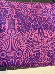 1/2 YD Getting Snippy HOMEMADE PURPLE Scissors Cotton Quilt Fabric Tula Pink