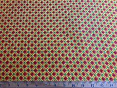 Yellow & Pink Diamonds Cotton Fabric Vintage 90’s OOP by SSI